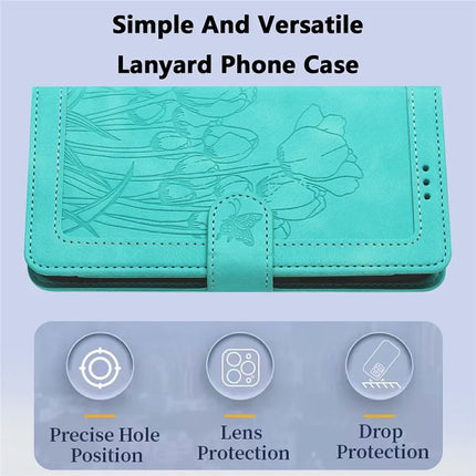 Leather Case for iPhone SE (2022) / SE (2020) / 8 / 7 / 6s / 6 Tulip Phone Cover with 5 Card Slots Wallet