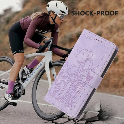 Leather Case for iPhone SE (2022) / SE (2020) / 8 / 7 / 6s / 6 Tulip Phone Cover with 5 Card Slots Wallet