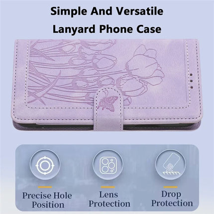 Leather Case for iPhone SE (2022) / SE (2020) / 8 / 7 / 6s / 6 Tulip Phone Cover with 5 Card Slots Wallet