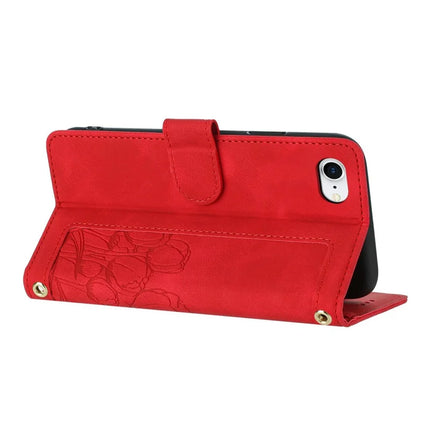 Leather Case for iPhone SE (2022) / SE (2020) / 8 / 7 / 6s / 6 Tulip Phone Cover with 5 Card Slots Wallet
