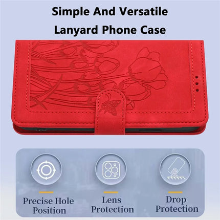 Leather Case for iPhone SE (2022) / SE (2020) / 8 / 7 / 6s / 6 Tulip Phone Cover with 5 Card Slots Wallet