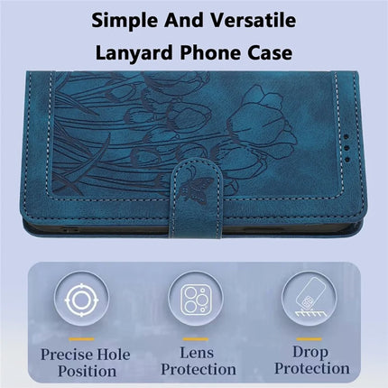 Leather Case for iPhone SE (2022) / SE (2020) / 8 / 7 / 6s / 6 Tulip Phone Cover with 5 Card Slots Wallet