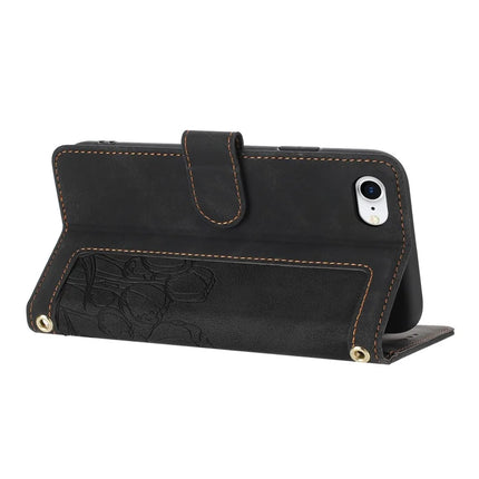 Leather Case for iPhone SE (2022) / SE (2020) / 8 / 7 / 6s / 6 Tulip Phone Cover with 5 Card Slots Wallet