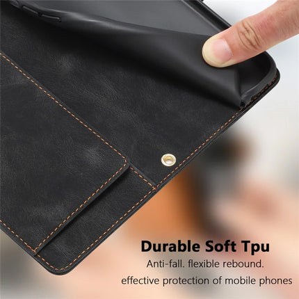 Leather Case for iPhone SE (2022) / SE (2020) / 8 / 7 / 6s / 6 Tulip Phone Cover with 5 Card Slots Wallet
