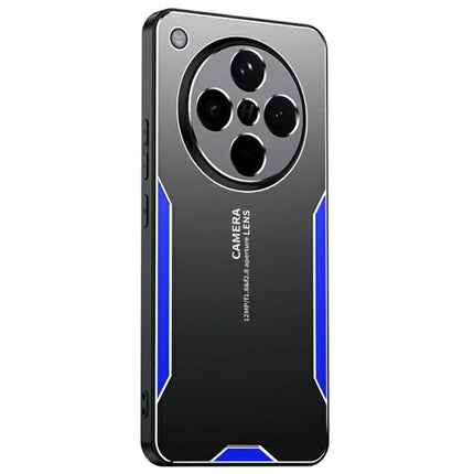 For Oppo Find X8 5G Phone Case Aluminium Alloy TPU PC Back Cover - Blue
