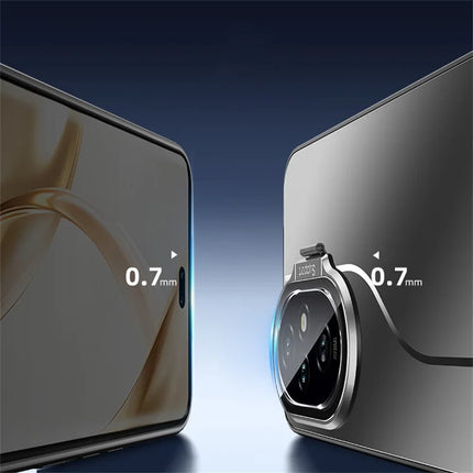 For Honor 200 Pro 5G Case with Lens Frame Kickstand TPU+PC Dropproof Phone Cover