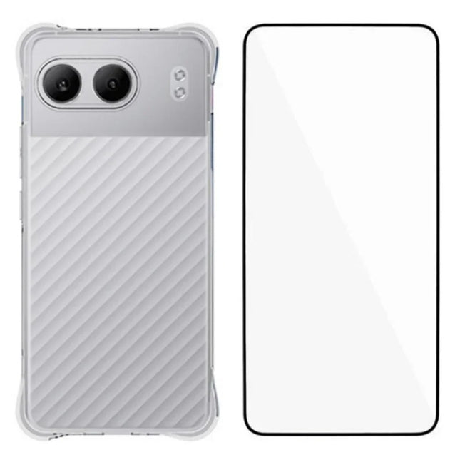 WANLONFENG WL Series for OnePlus Nord 4 TPU Case 2.0mm Phone Cover with Tempered Glass Film
