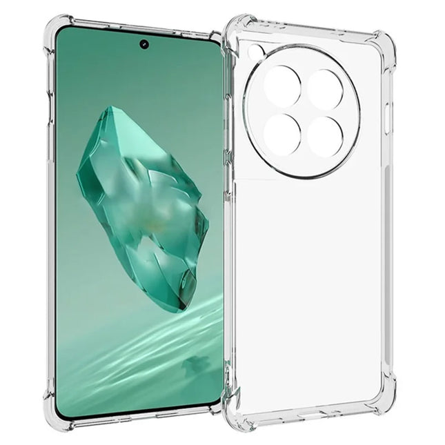 WANLONFENG WL Series for OnePlus 12 5G TPU Case 2.0mm Phone Cover with Tempered Glass Film
