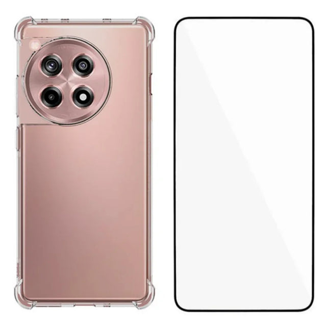 WANLONFENG WL Series for OnePlus Ace 3 5G TPU Case 2.0mm Phone Cover with Tempered Glass Film