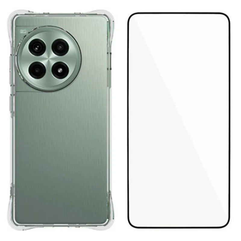 ShopCaseCart Shockproof Case OnePlus Ace 3 Pro 5G TPU Protective cover 2.0mm Phone Guard with Tempered Glass Film
