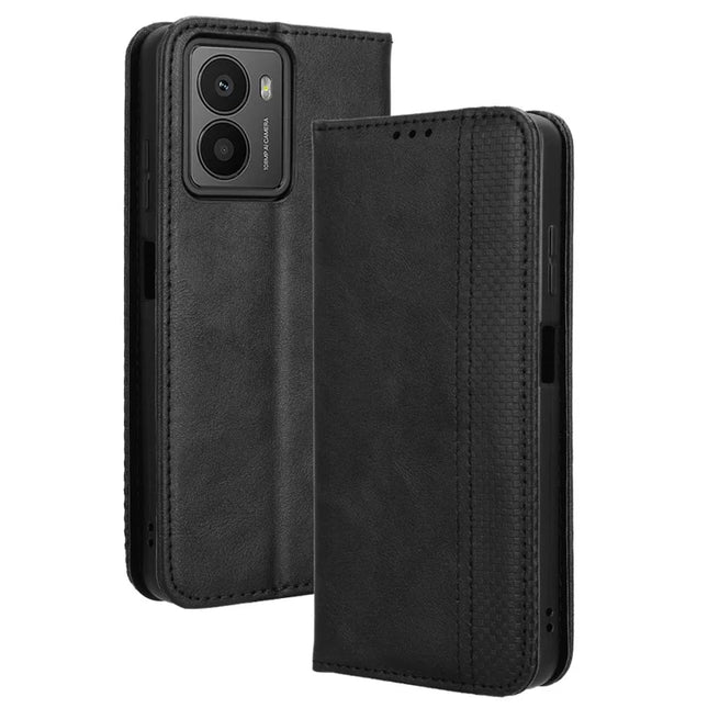 For HMD Fusion 5G Leather Case Wallet Stand Retro Texture Phone Cover - Black