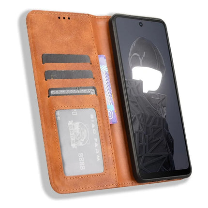 For HMD Fusion 5G Leather Case Wallet Stand Retro Texture Phone Cover