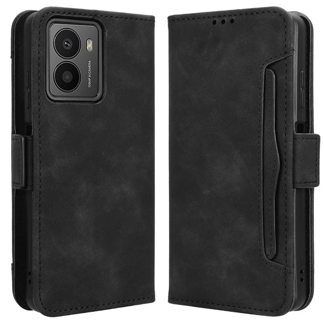 For HMD Fusion 5G Leather Case Phone Wallet Cover with Multiple Card Slots - Black