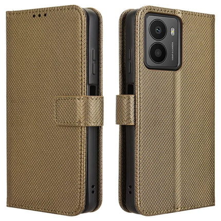 For HMD Fusion 5G Case PU Leather Diamond Texture Wallet Phone Cover - Brown