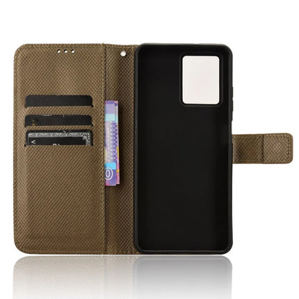 For HMD Fusion 5G Case PU Leather Diamond Texture Wallet Phone Cover