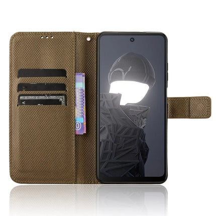 For HMD Fusion 5G Case PU Leather Diamond Texture Wallet Phone Cover