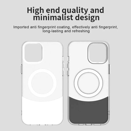 For iPhone 13 Pro Max Case Compatible with MagSafe Color Splicing IMD TPU+PET+PC Mobile Cover