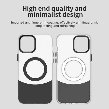 For iPhone 13 Pro Max Case Compatible with MagSafe Color Splicing IMD TPU+PET+PC Mobile Cover