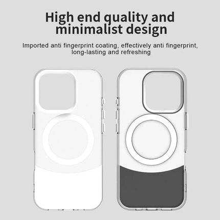 For iPhone 16 Pro Max Case Compatible with MagSafe Color Splicing IMD TPU+PET+PC Mobile Cover