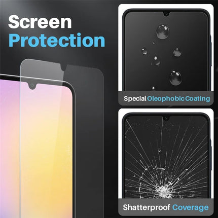 NORTHJO For Samsung Galaxy A25 5G (Global) (161.0 x 76.5 x 8.3mm) Case Transparent PC+TPU Phone Cover Set with Screen Film + Lens Film