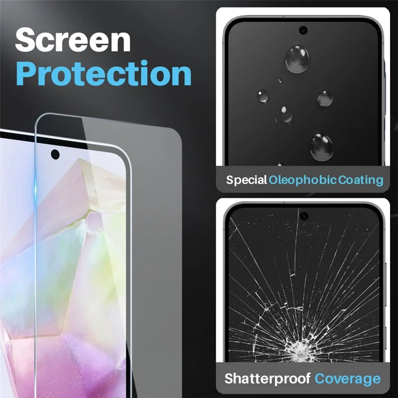 ShopCaseCart Cover Case Samsung Galaxy A35 5G Protective cover Transparent PC+TPU Phone Guard Set with Screen Film + Lens Film