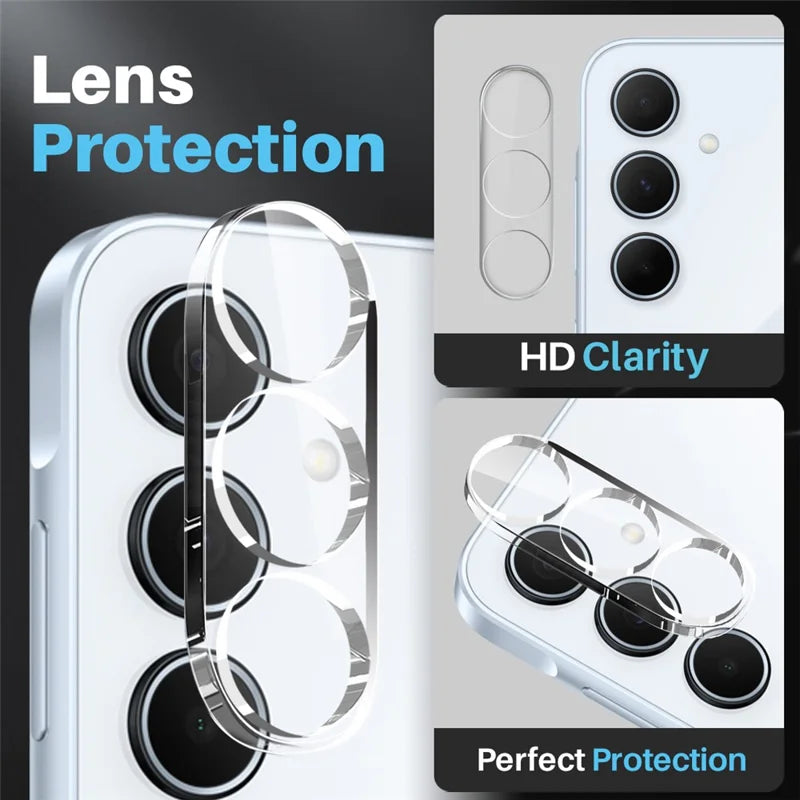 ShopCaseCart Cover Case Samsung Galaxy A35 5G Protective cover Transparent PC+TPU Phone Guard Set with Screen Film + Lens Film