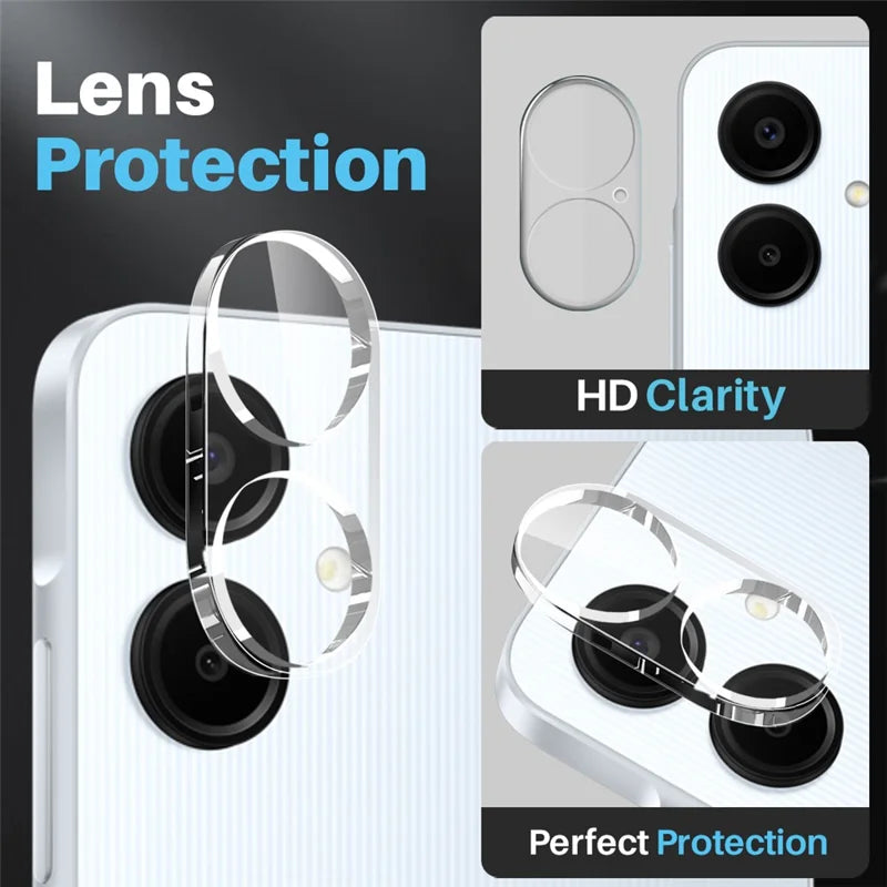 ShopCaseCart Cover Case Samsung Galaxy A06 Protective cover Transparent PC+TPU Phone Guard Set with Screen Film + Lens Film