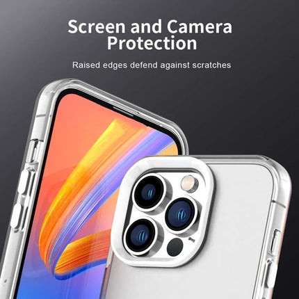 For iPhone 15 Pro Max Case PC+TPU+PET Matte Anti-Drop Phone Back Cover