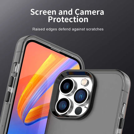 For iPhone 15 Pro Max Case PC+TPU+PET Matte Anti-Drop Phone Back Cover