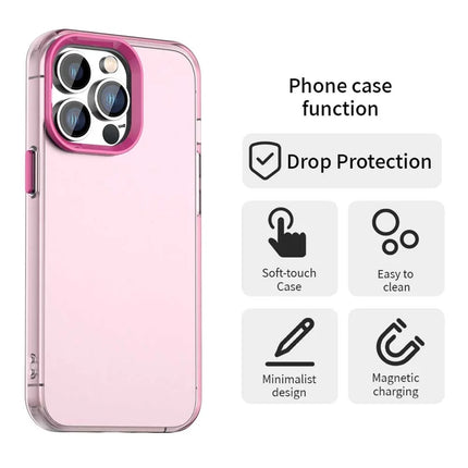 For iPhone 15 Pro Max Case PC+TPU+PET Matte Anti-Drop Phone Back Cover