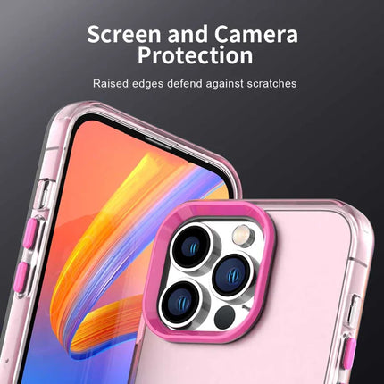 For iPhone 15 Pro Max Case PC+TPU+PET Matte Anti-Drop Phone Back Cover