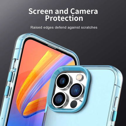 For iPhone 15 Pro Max Case PC+TPU+PET Matte Anti-Drop Phone Back Cover