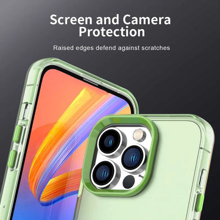 For iPhone 15 Pro Max Case PC+TPU+PET Matte Anti-Drop Phone Back Cover