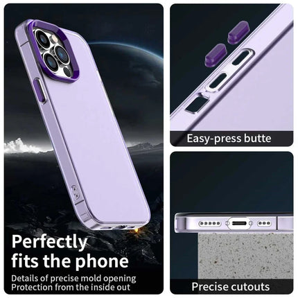 For iPhone 15 Pro Max Case PC+TPU+PET Matte Anti-Drop Phone Back Cover