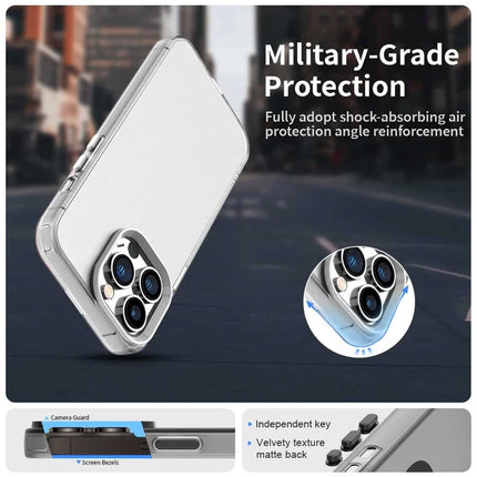 For iPhone 13 Pro Max Case PC+TPU+PET Matte Anti-Drop Phone Back Cover