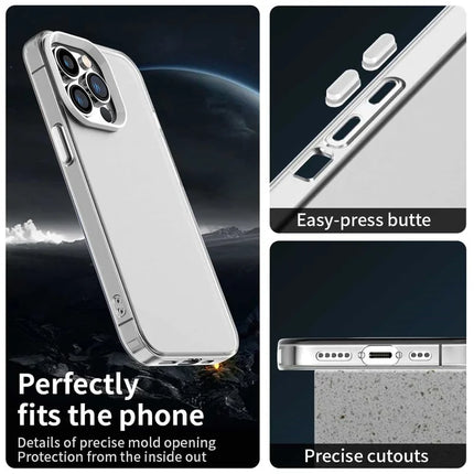 For iPhone 13 Pro Max Case PC+TPU+PET Matte Anti-Drop Phone Back Cover