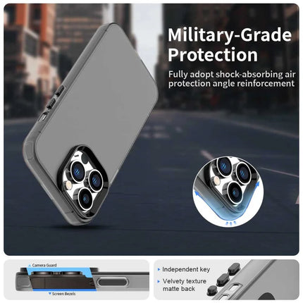 For iPhone 13 Pro Max Case PC+TPU+PET Matte Anti-Drop Phone Back Cover