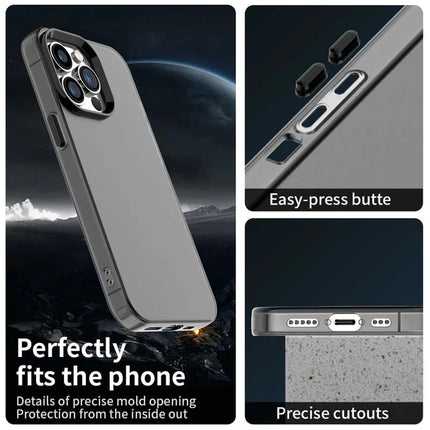 For iPhone 13 Pro Max Case PC+TPU+PET Matte Anti-Drop Phone Back Cover