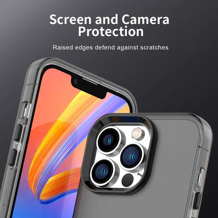 For iPhone 13 Pro Max Case PC+TPU+PET Matte Anti-Drop Phone Back Cover