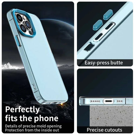 For iPhone 13 Pro Max Case PC+TPU+PET Matte Anti-Drop Phone Back Cover