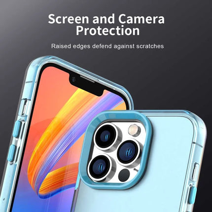 For iPhone 13 Pro Max Case PC+TPU+PET Matte Anti-Drop Phone Back Cover