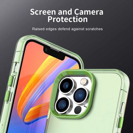 For iPhone 13 Pro Max Case PC+TPU+PET Matte Anti-Drop Phone Back Cover