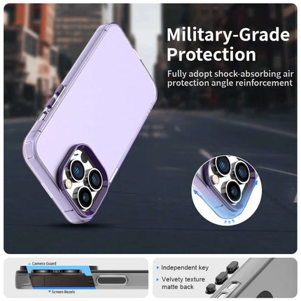 For iPhone 13 Pro Max Case PC+TPU+PET Matte Anti-Drop Phone Back Cover