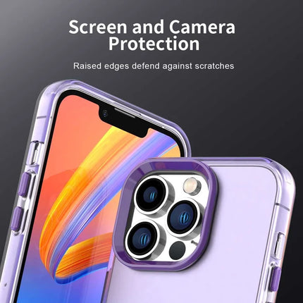 For iPhone 13 Pro Max Case PC+TPU+PET Matte Anti-Drop Phone Back Cover