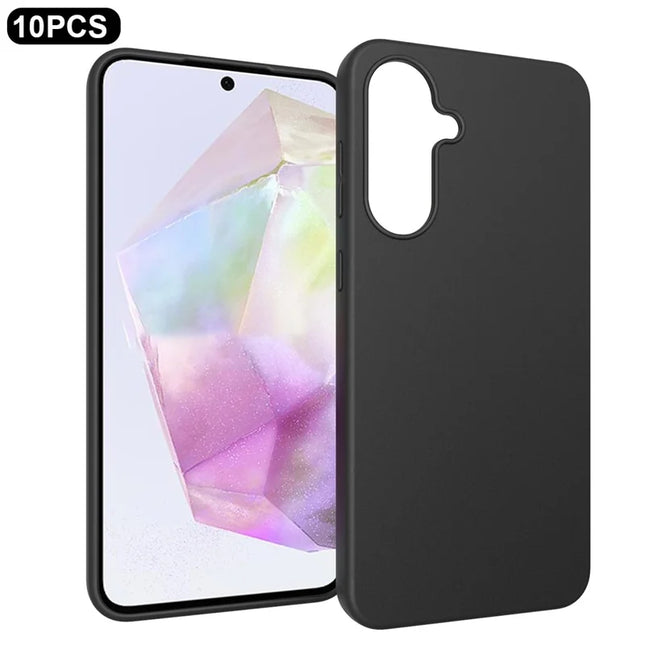 10Pcs / Pack For Samsung Galaxy A36 5G Case Anti-Fingerprint Soft TPU Protective Cover - Black