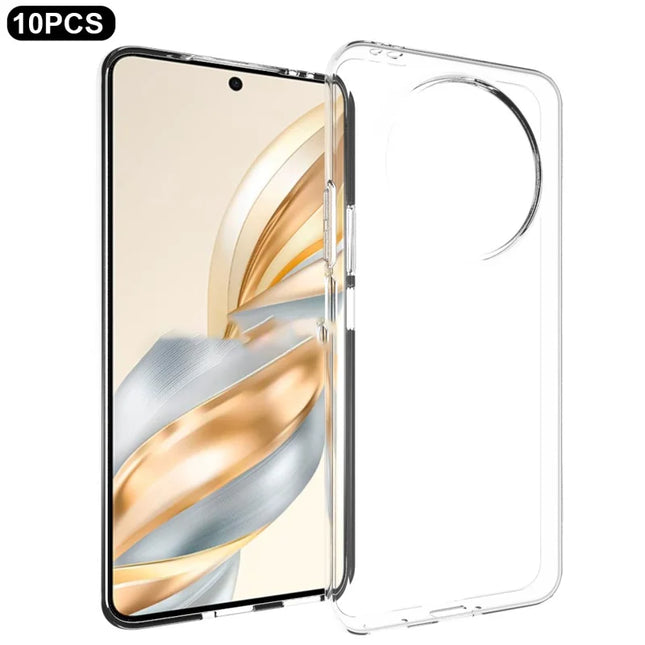 10Pcs / Pack For Honor X60 5G Clear Case Watermark-Free TPU Protective Cover