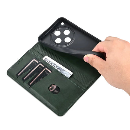 AZNS For Oppo Find X8 5G Case Cowhide Texture PU Leather Wallet Phone Cover