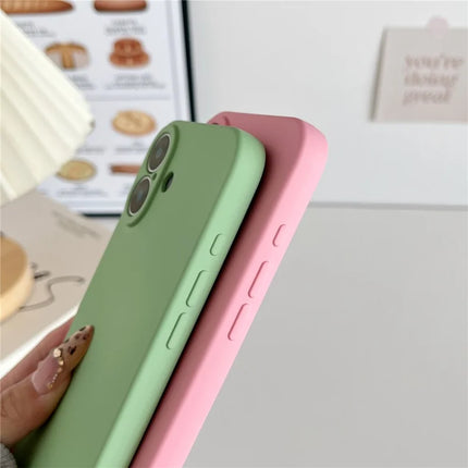 For iPhone 16 Plus Phone Back Case Scratch Resistant Silicone Mobile Cover