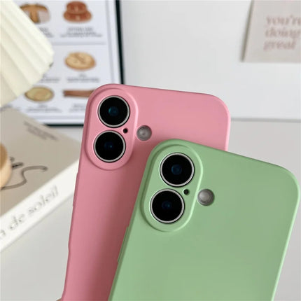 For iPhone 16 Plus Phone Back Case Scratch Resistant Silicone Mobile Cover