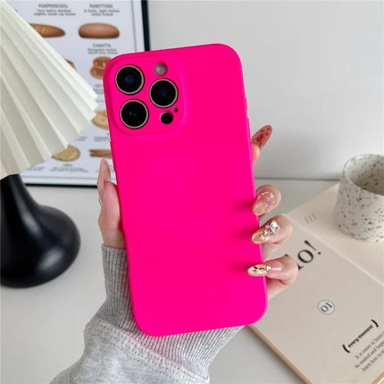 For iPhone 16 Pro Max Phone Back Case Scratch Resistant Silicone Mobile Cover - Rose